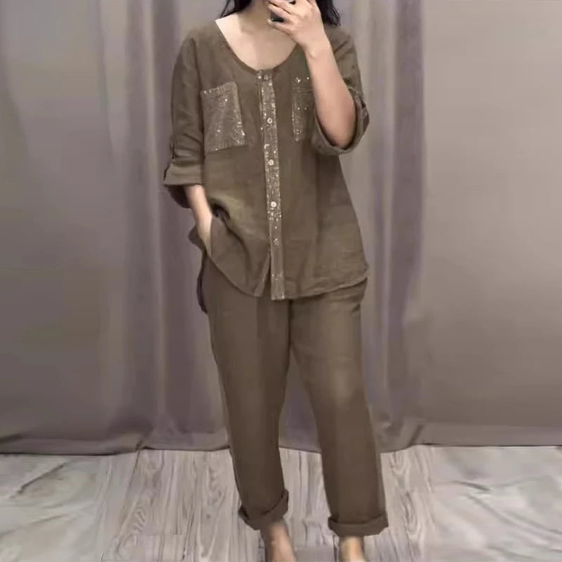 LumaLuxe Summer Sequins Set