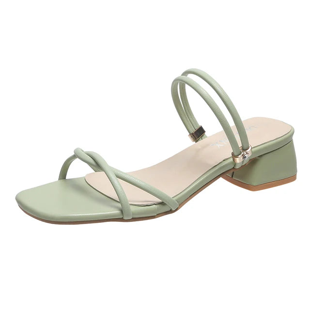 Stijlvolle Vierkante Hoge Hakken Sandalen voor Dames!