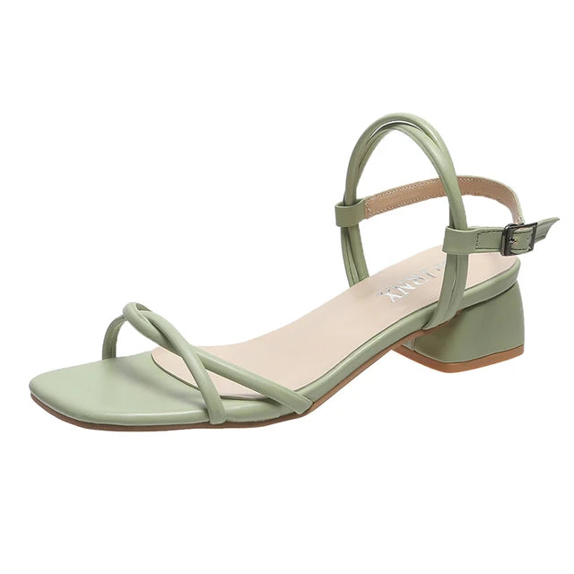 Stijlvolle Vierkante Hoge Hakken Sandalen voor Dames!