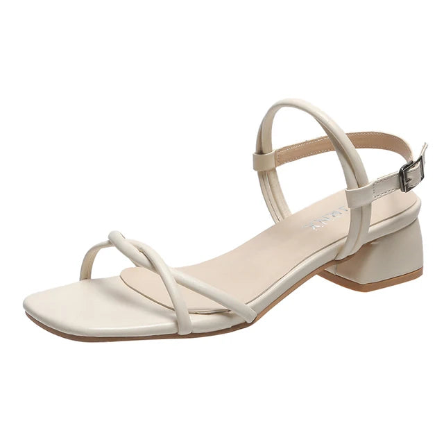 Stijlvolle Vierkante Hoge Hakken Sandalen voor Dames!