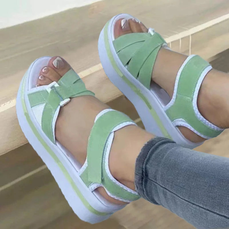 SunShine Elegance Sommer Keilabsatz Sandalen