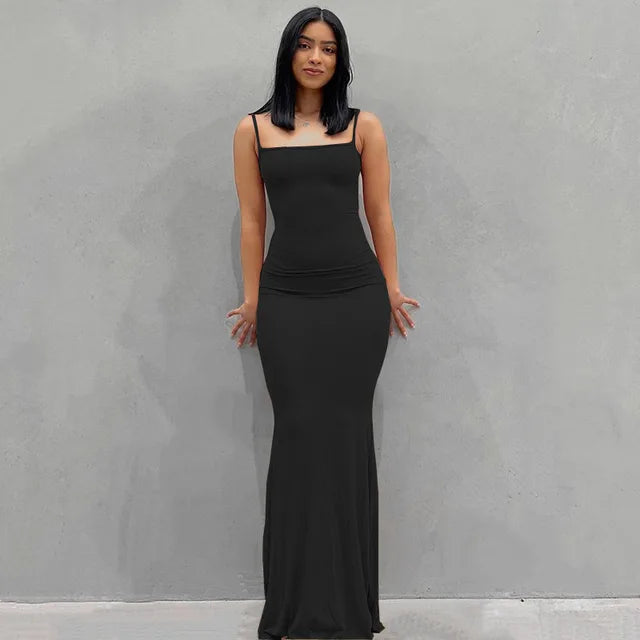 Satijnen Backless Maxi Jurk
