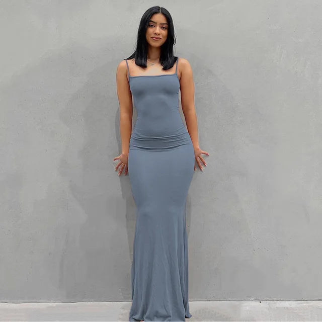 Satijnen Backless Maxi Jurk