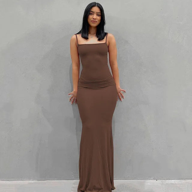 Satijnen Backless Maxi Jurk