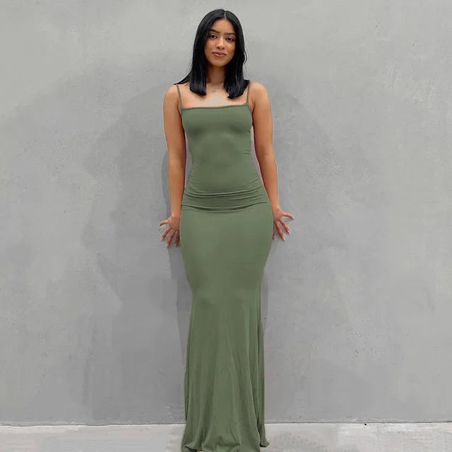 Satijnen Backless Maxi Jurk