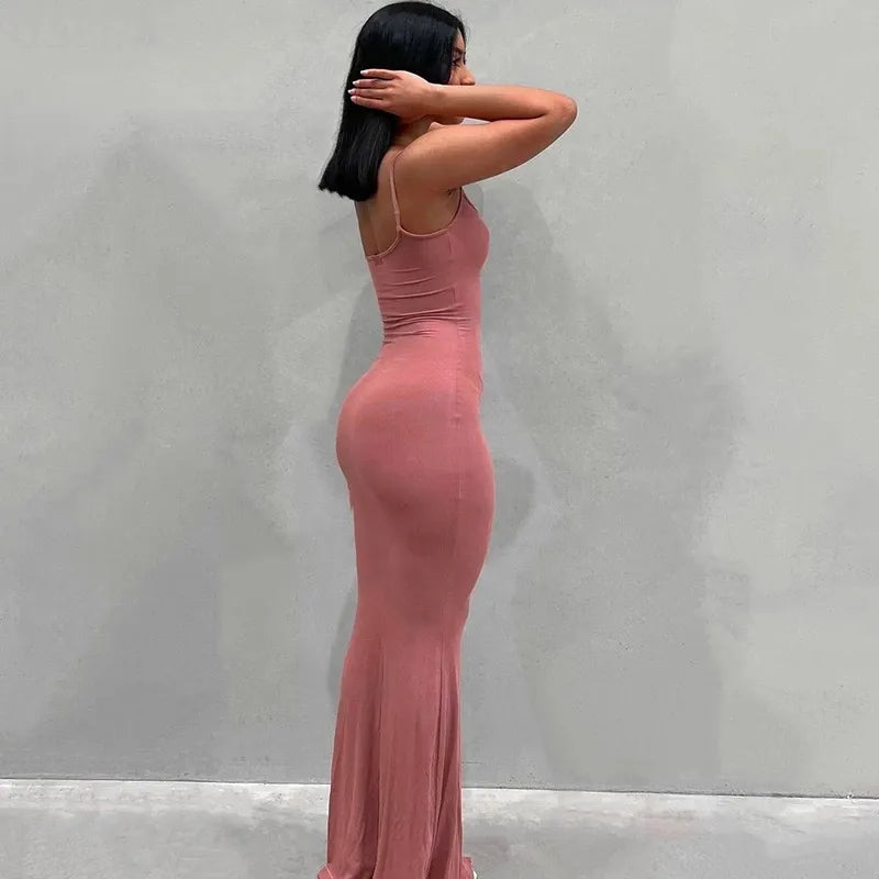 Satijnen Backless Maxi Jurk