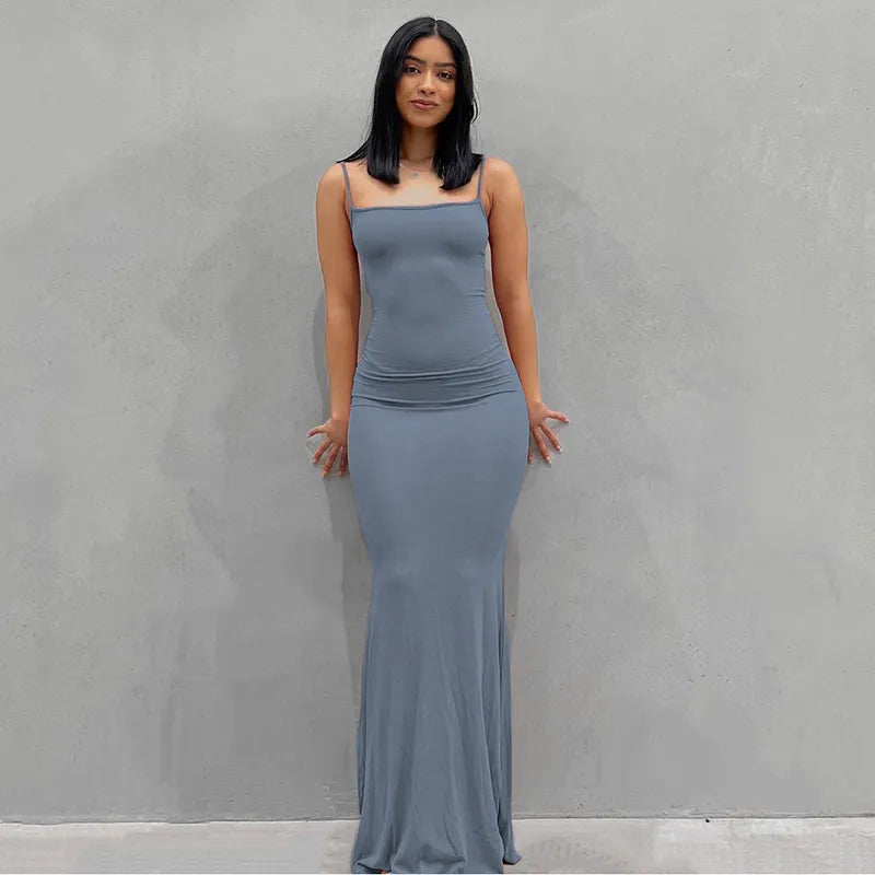 Satijnen Backless Maxi Jurk