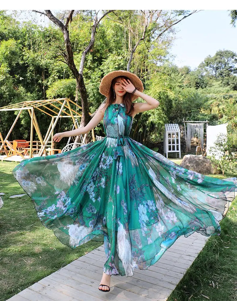 Enchanting Solstice Sleeveless Maxi Dress