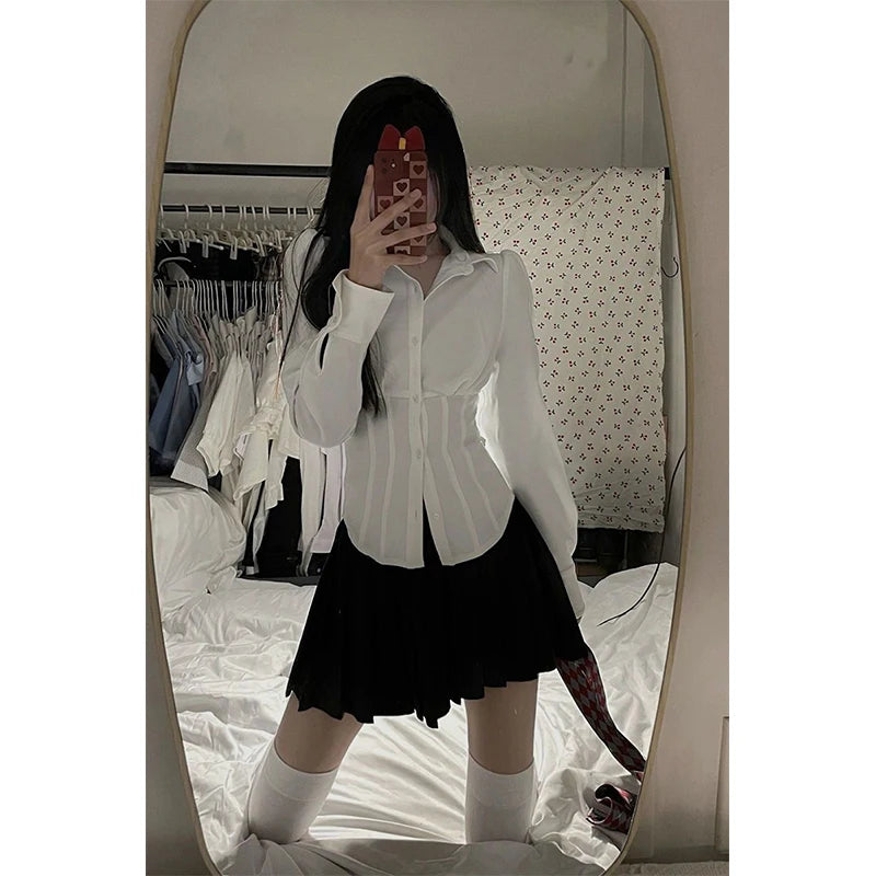 LunaMode White Tunic Crop Top