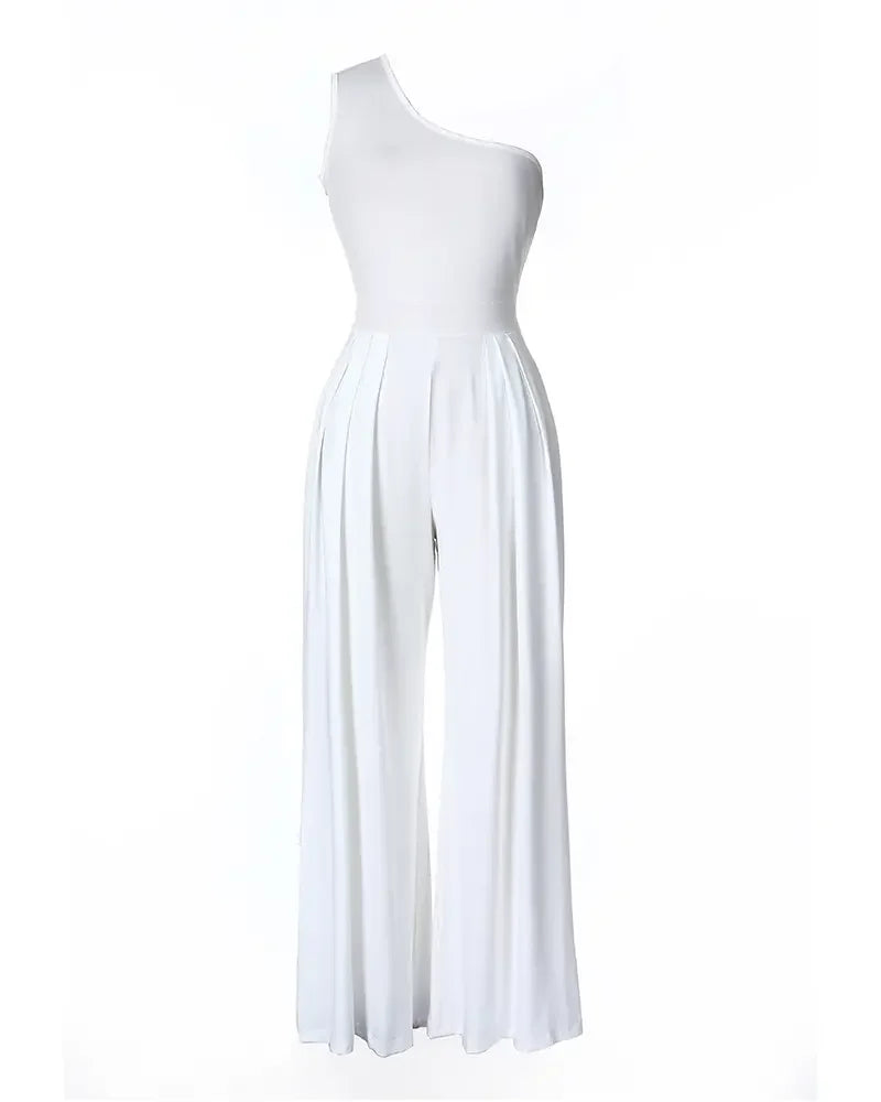 Chic & Trendy One-Sleeved Jumpsuit