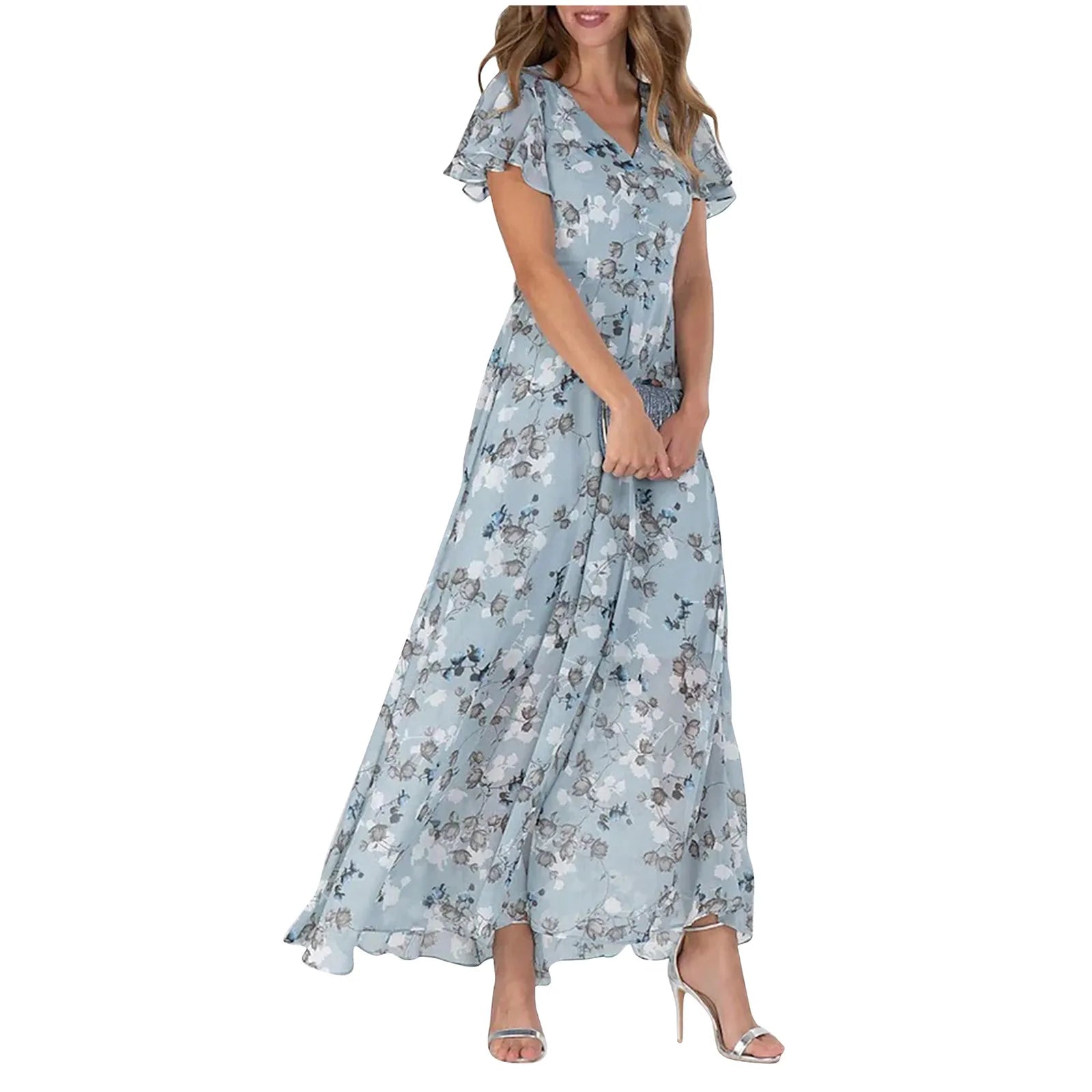 RivieraGlow Robe Fleur d'Été