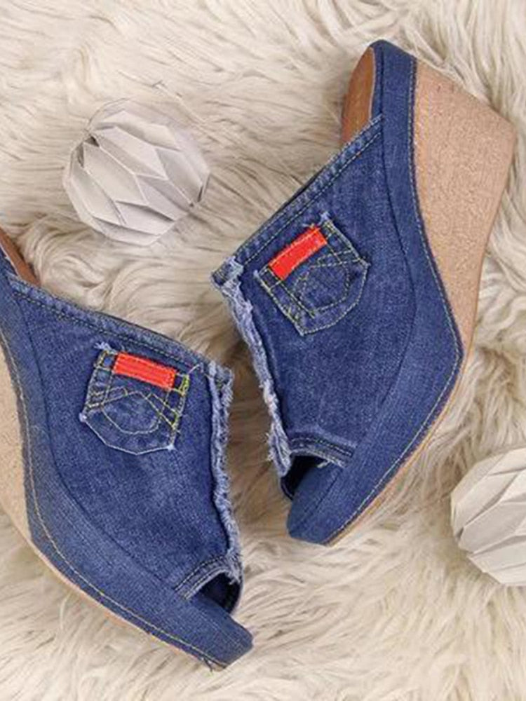 Summer Fish Mouth Platform Sandals