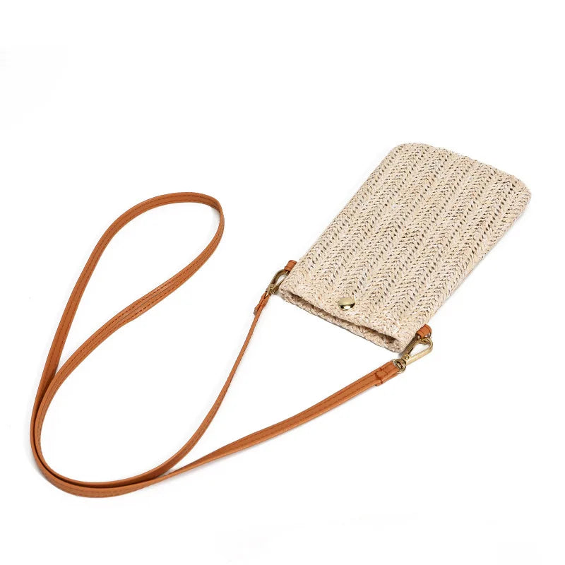 Solis Mode Zomerse Stro Intrecciata Clutch