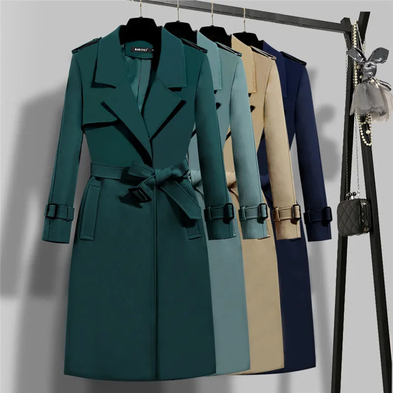 Mira | Trenchcoat da donna vintage business | Di alta qualità, lavato