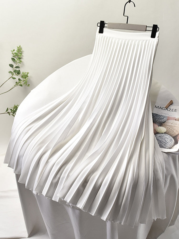 VELANORA- Gonna plissé con vita alta