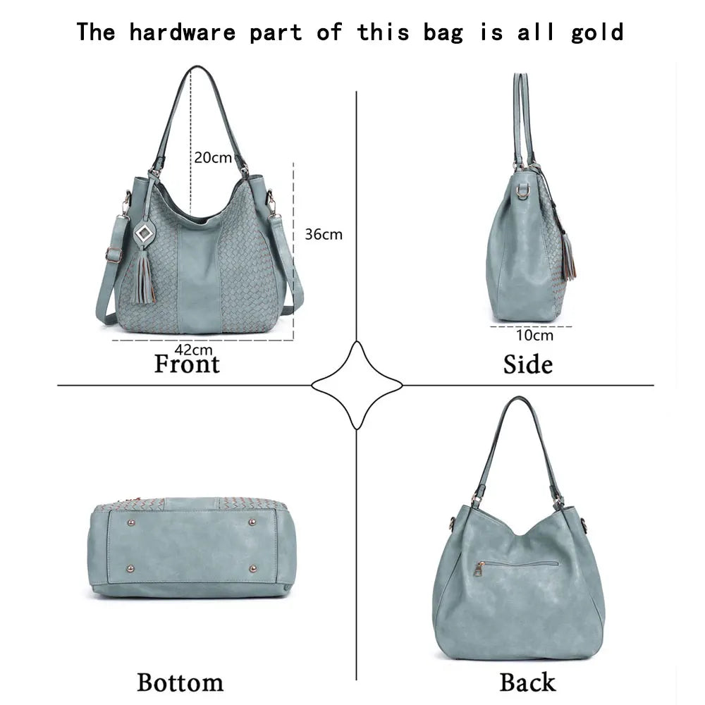 BellaViva bolsa de compras de PU tejida