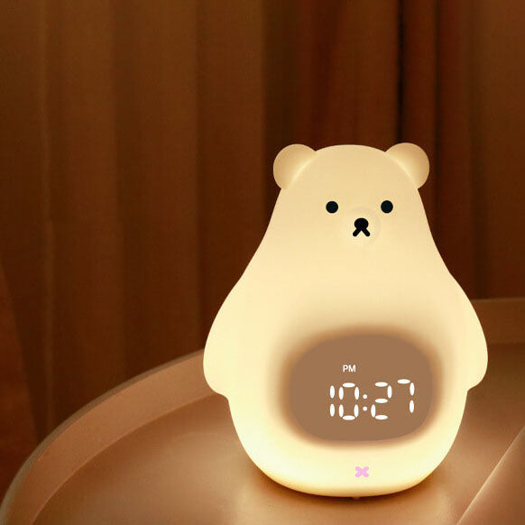 Sveglia per bambini Orso Polare carina con luce notturna