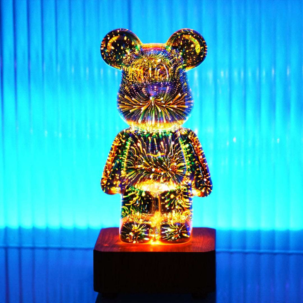 Lampada Orso LED Carina con Effetto Luce 3D