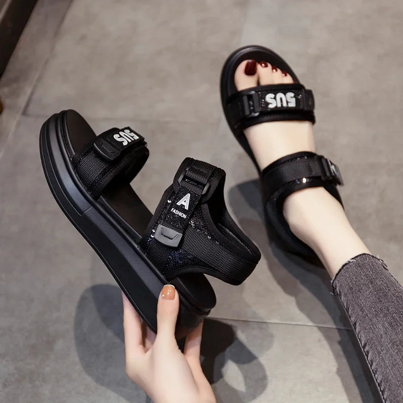 Sommer Keilabsatz Sandalen für Frauen 2024