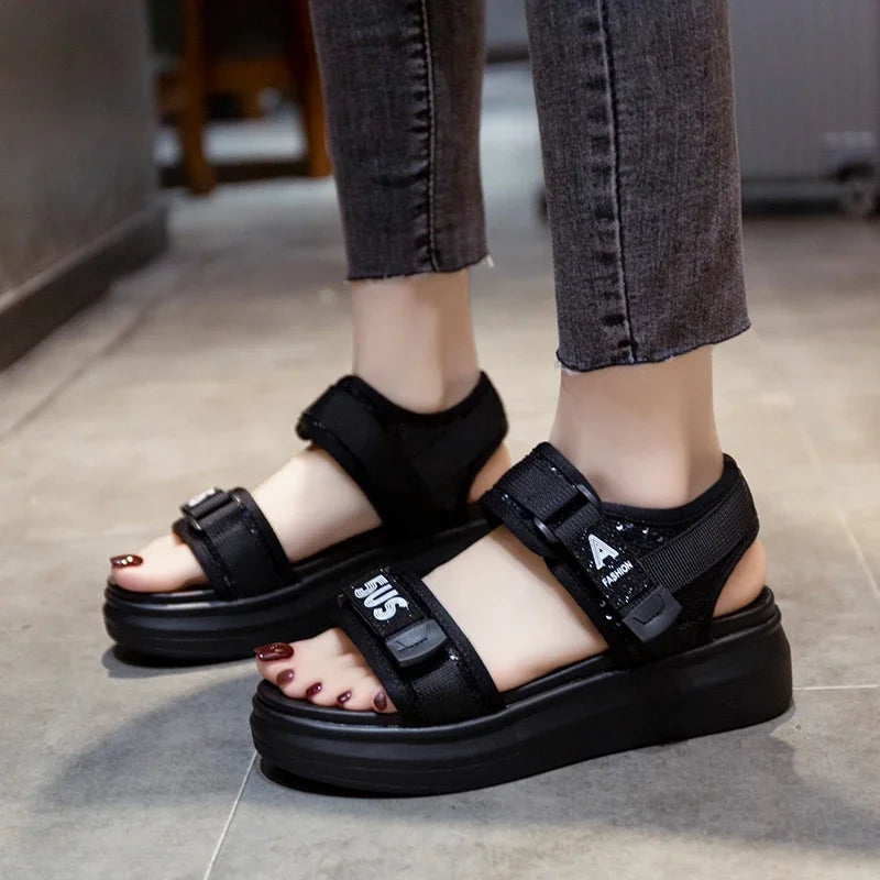 Sommer Keilabsatz Sandalen für Frauen 2024