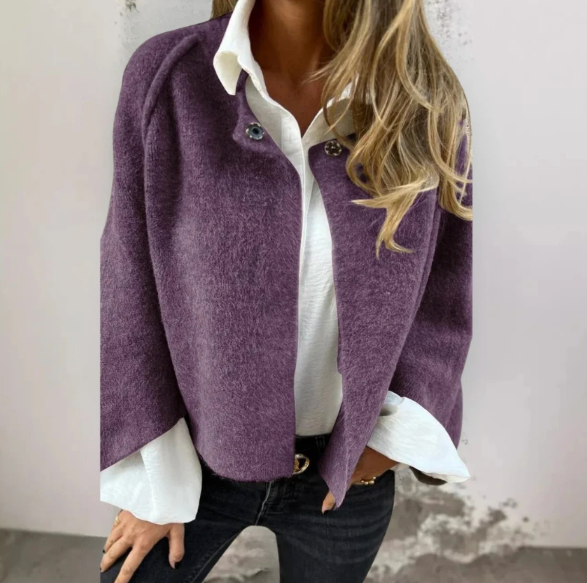 Giacca corta elegante da donna per autunno e primavera – Giacca per stagione di transizione in design alla moda