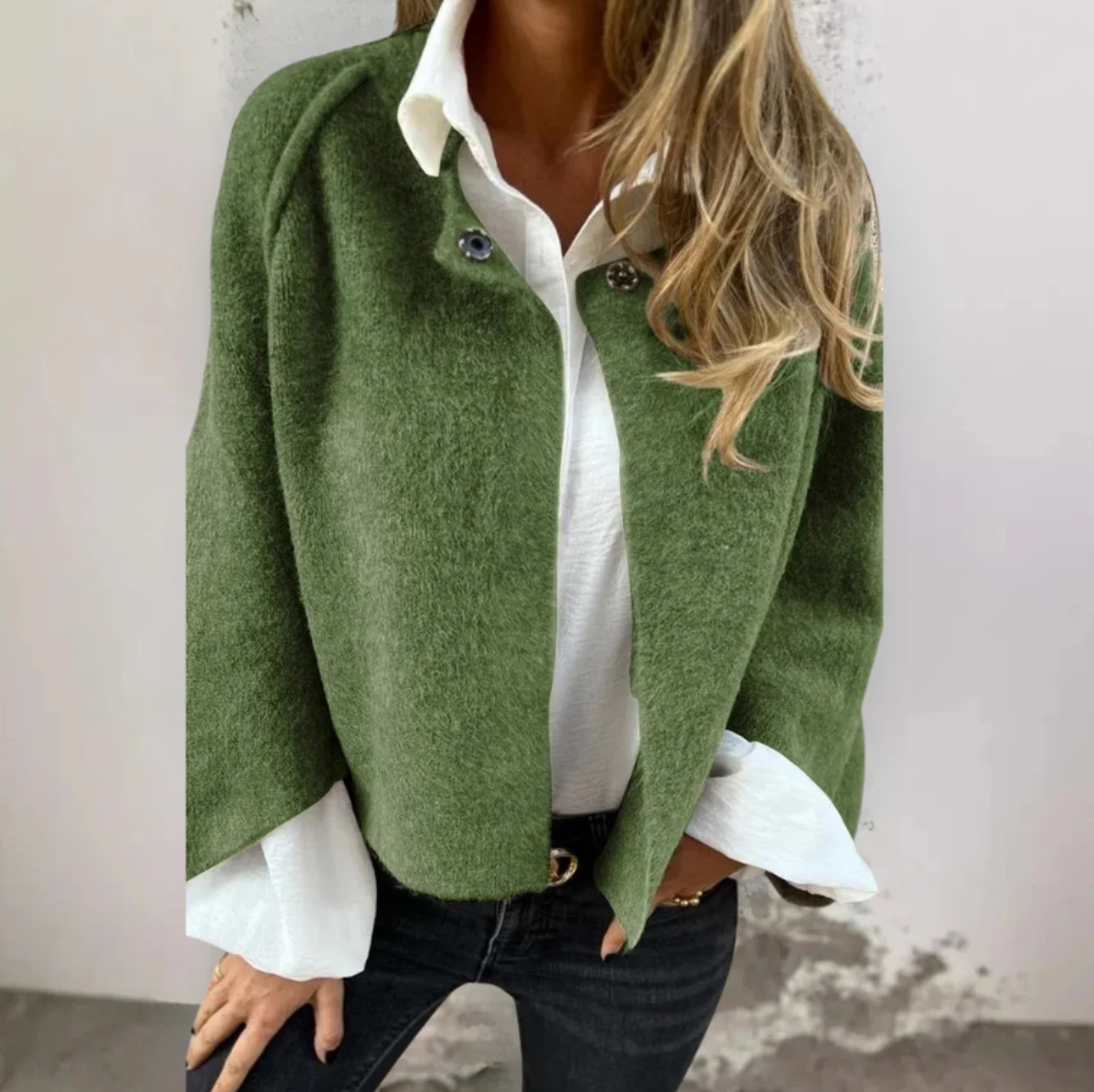 Giacca corta elegante da donna per autunno e primavera – Giacca per stagione di transizione in design alla moda