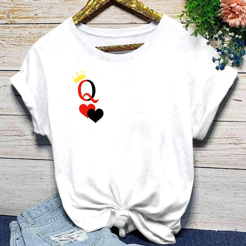 ZoraModa Dubbele Hartprint Vrouwenshirt