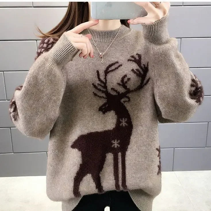 Holiday Knits | Loose Knitted Christmas Sweater for Women | Warm and Stylish