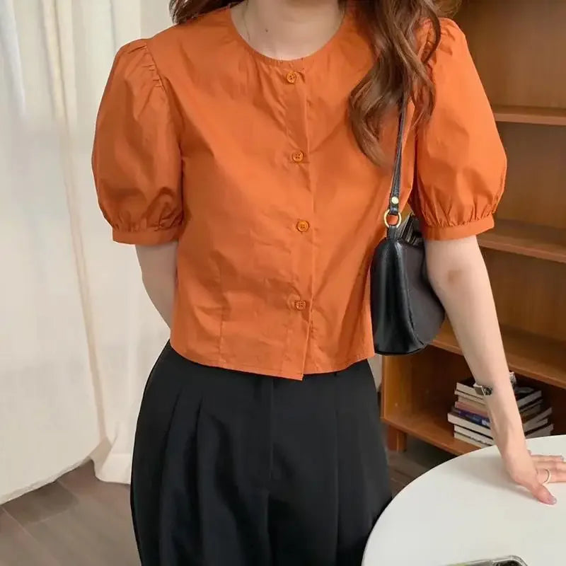 Lina | Women's Elegant Blouse | Orange