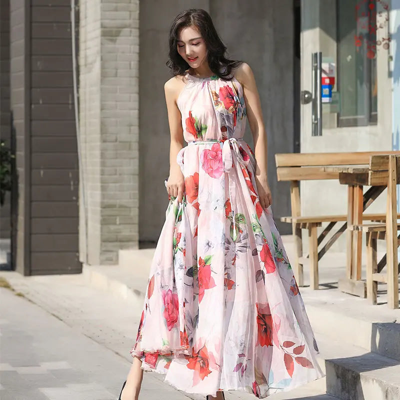 Enchanting Solstice Sleeveless Maxi Dress
