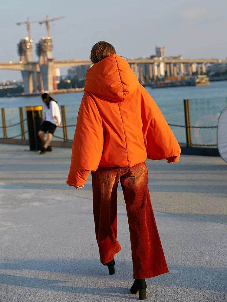 Nova | Warm winter parka for women | Orange