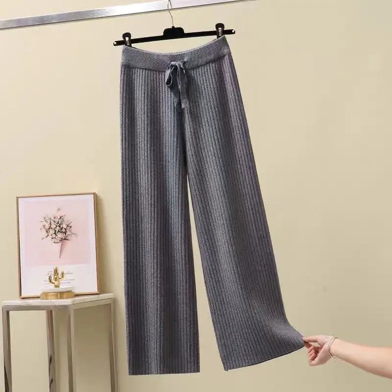 Frankfurt | Dames Oversized Gebreide Broek | Zwart