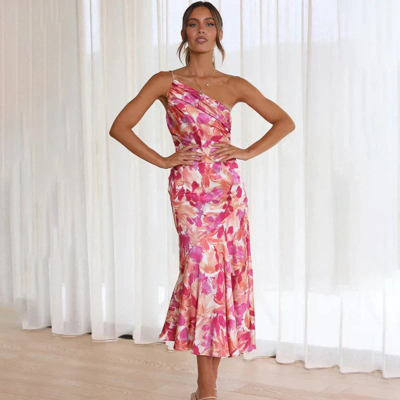 Eva Blumenmuster Kleid für sommerliche Eleganz