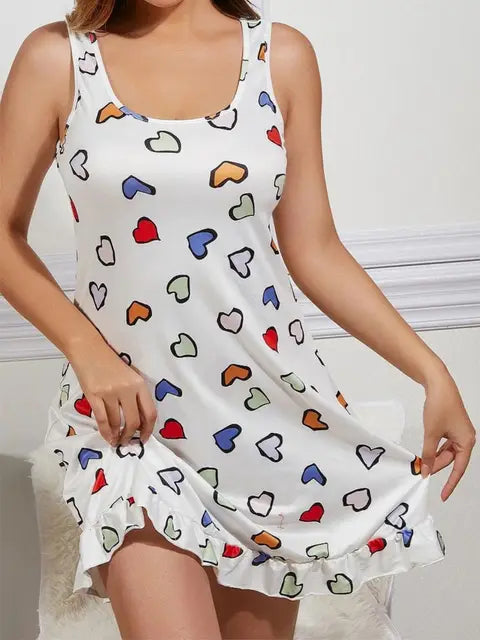 Amora Nuit de la Saint-Valentin Chemise de nuit à cœurs