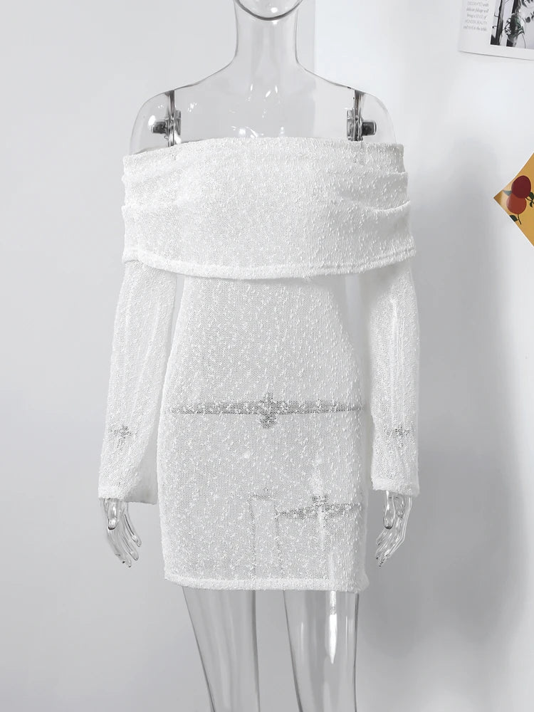Divine Chic Sexy Off Shoulder Mini Dress