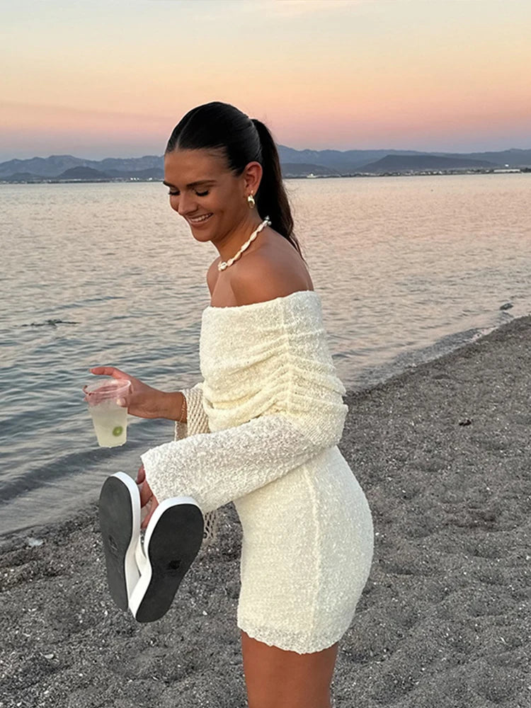 Divine Chic Sexy Off Shoulder Mini Dress