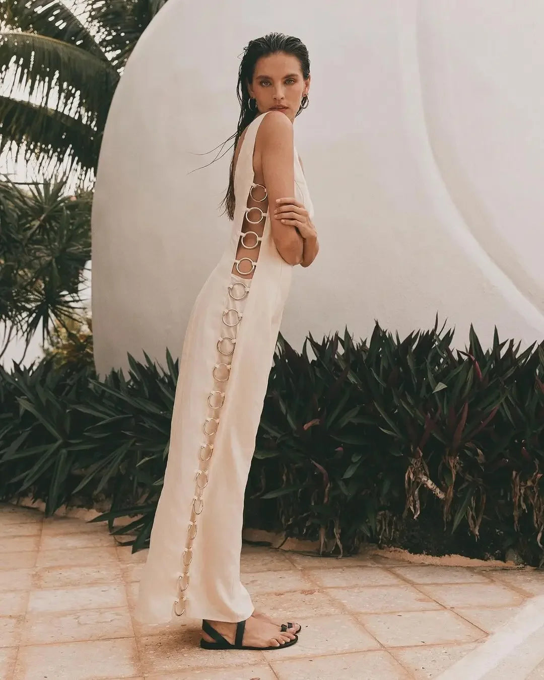 Lumina Ring-Verbonden Maxi Jurk