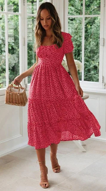 Sexy Bloemenprint Boho Zomerjurk van Boho Breeze
