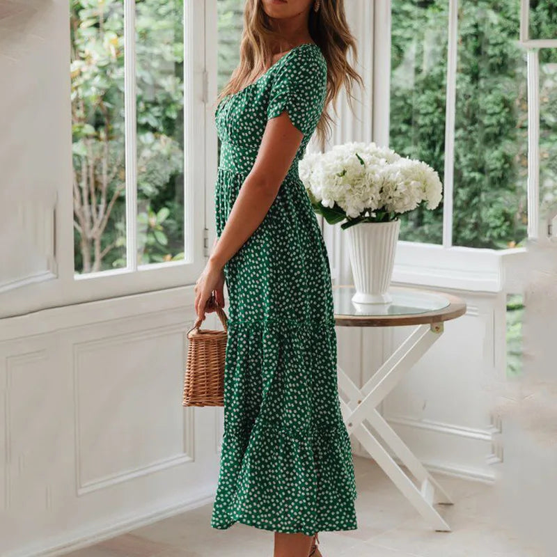 Sexy Bloemenprint Boho Zomerjurk van Boho Breeze