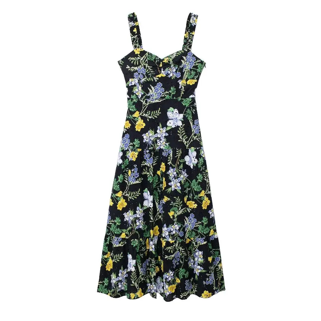 Riviera Leeter Vestito Midi Estivo Senza Maniche