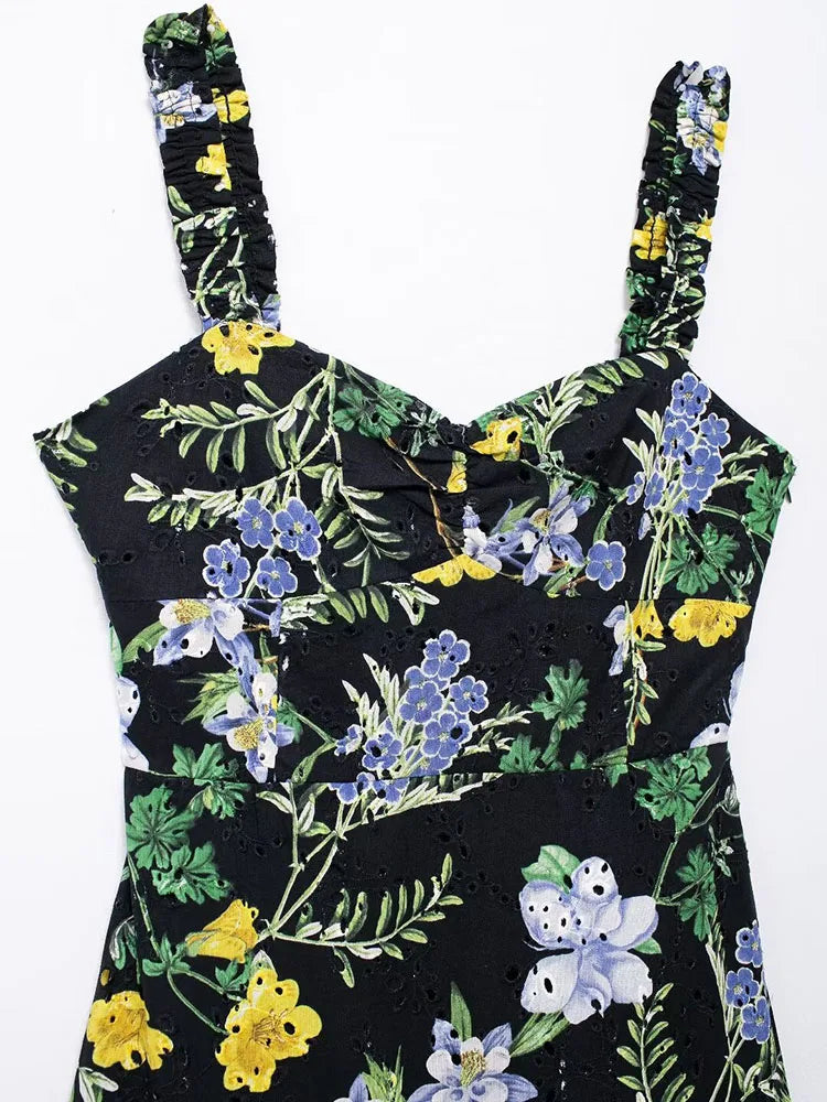 Riviera Leeter Vestito Midi Estivo Senza Maniche