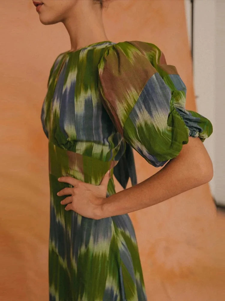 Robe midi tie-dye EclatLuxe