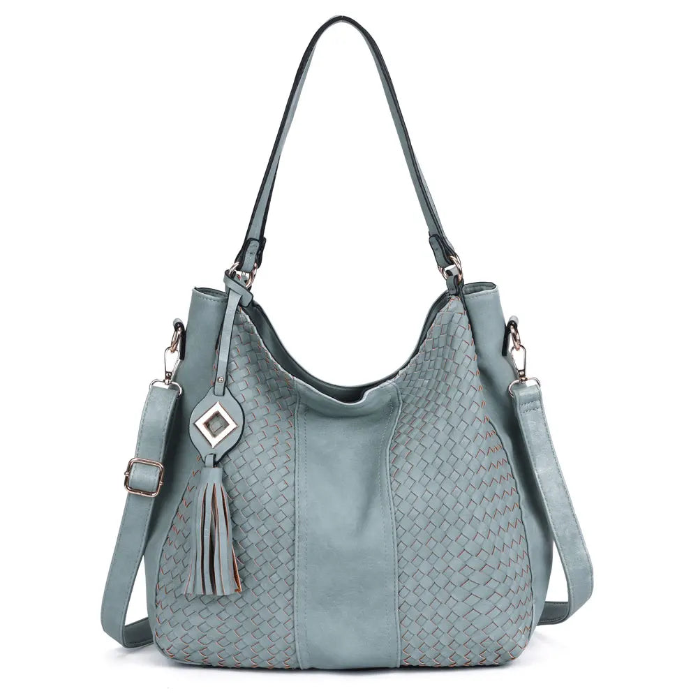 BellaViva bolsa de compras de PU tejida