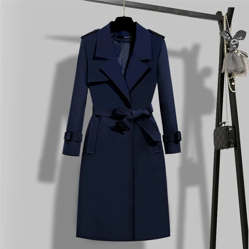 Mira | Trenchcoat da donna vintage business | Di alta qualità, lavato