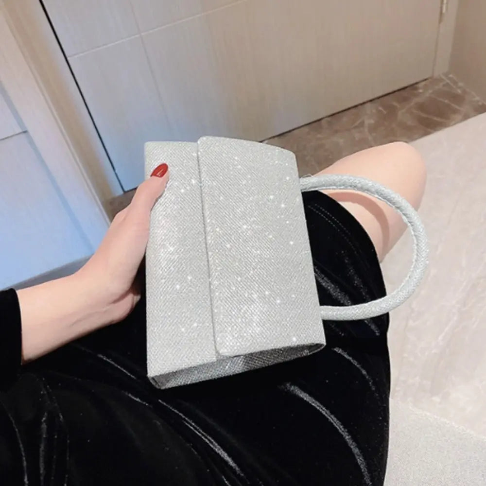 LuxeGloed Silber Helle Clutch