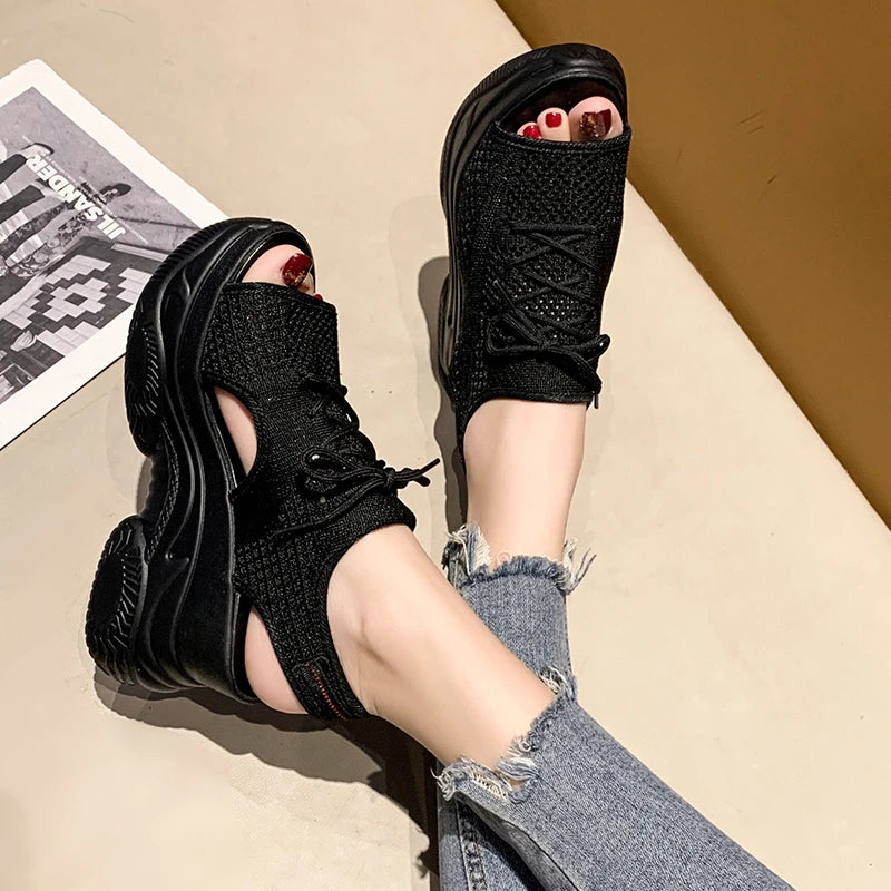 SoleLux Sommer Mesh Pantoffel Sandalen