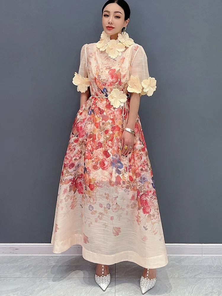 LunaModa Betörendes Sommerkleid mit großem Saum