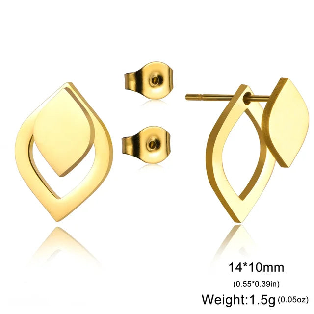 StralendRoestvrij Minimalistische Geometrische Stud Oorbellen