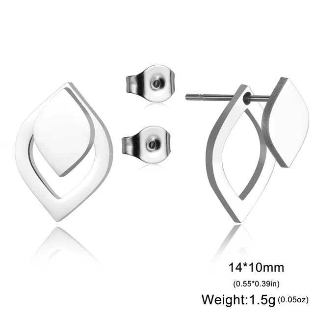 StralendRoestvrij Minimalistische Geometrische Stud Oorbellen