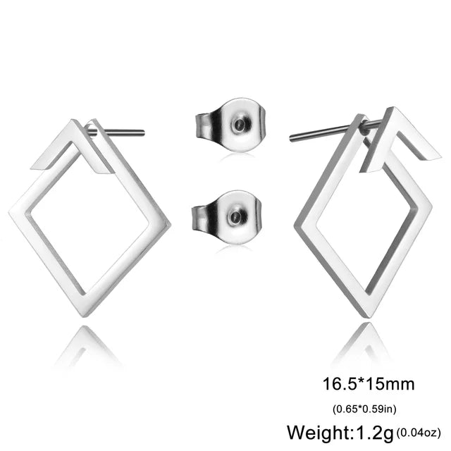 StralendRoestvrij Minimalistische Geometrische Stud Oorbellen